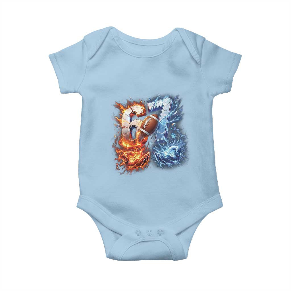 American Football Six Seven Meme Baby Onesie Funny Gen Alpha Slang Gift TS12 Light Blue Print Your Wear