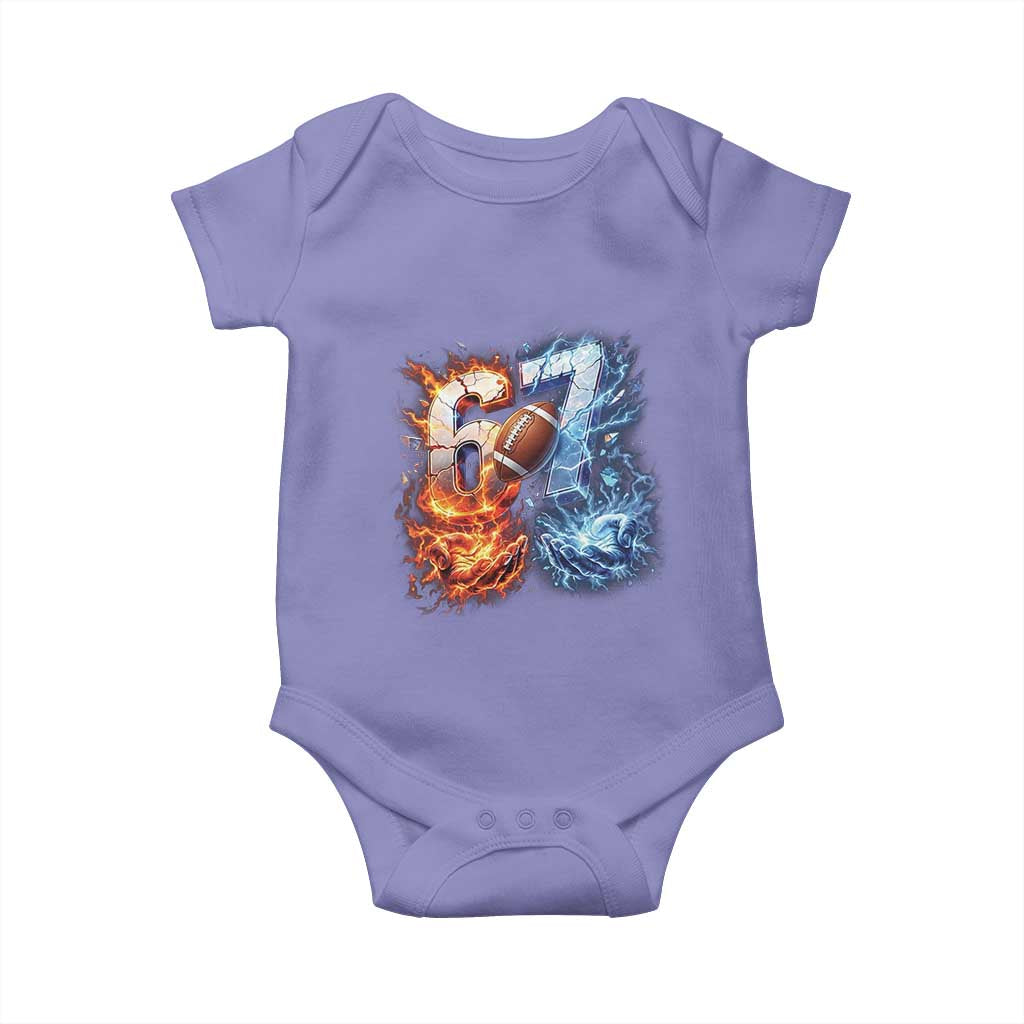 American Football Six Seven Meme Baby Onesie Funny Gen Alpha Slang Gift TS12 Violet Print Your Wear
