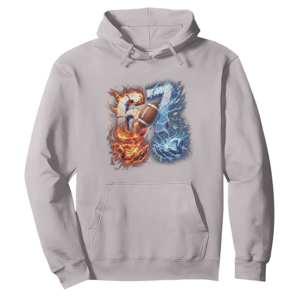 American Football Six Seven Meme Hoodie Funny Gen Alpha Slang Gift TS12 Ice Gray Print Your Wear