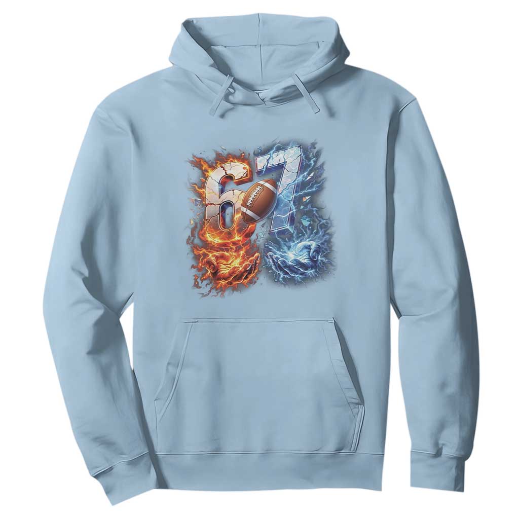 American Football Six Seven Meme Hoodie Funny Gen Alpha Slang Gift TS12 Light Blue Print Your Wear