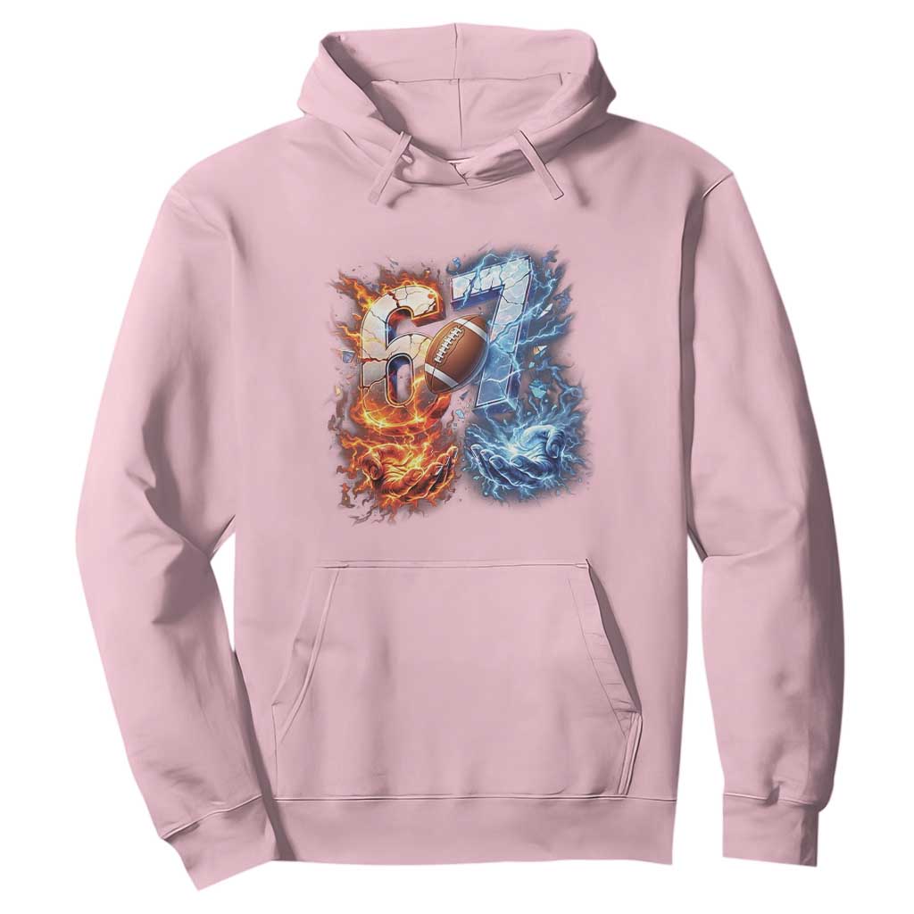 American Football Six Seven Meme Hoodie Funny Gen Alpha Slang Gift TS12 Light Pink Print Your Wear