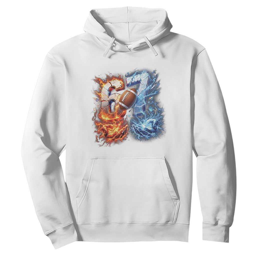 American Football Six Seven Meme Hoodie Funny Gen Alpha Slang Gift TS12 White Print Your Wear