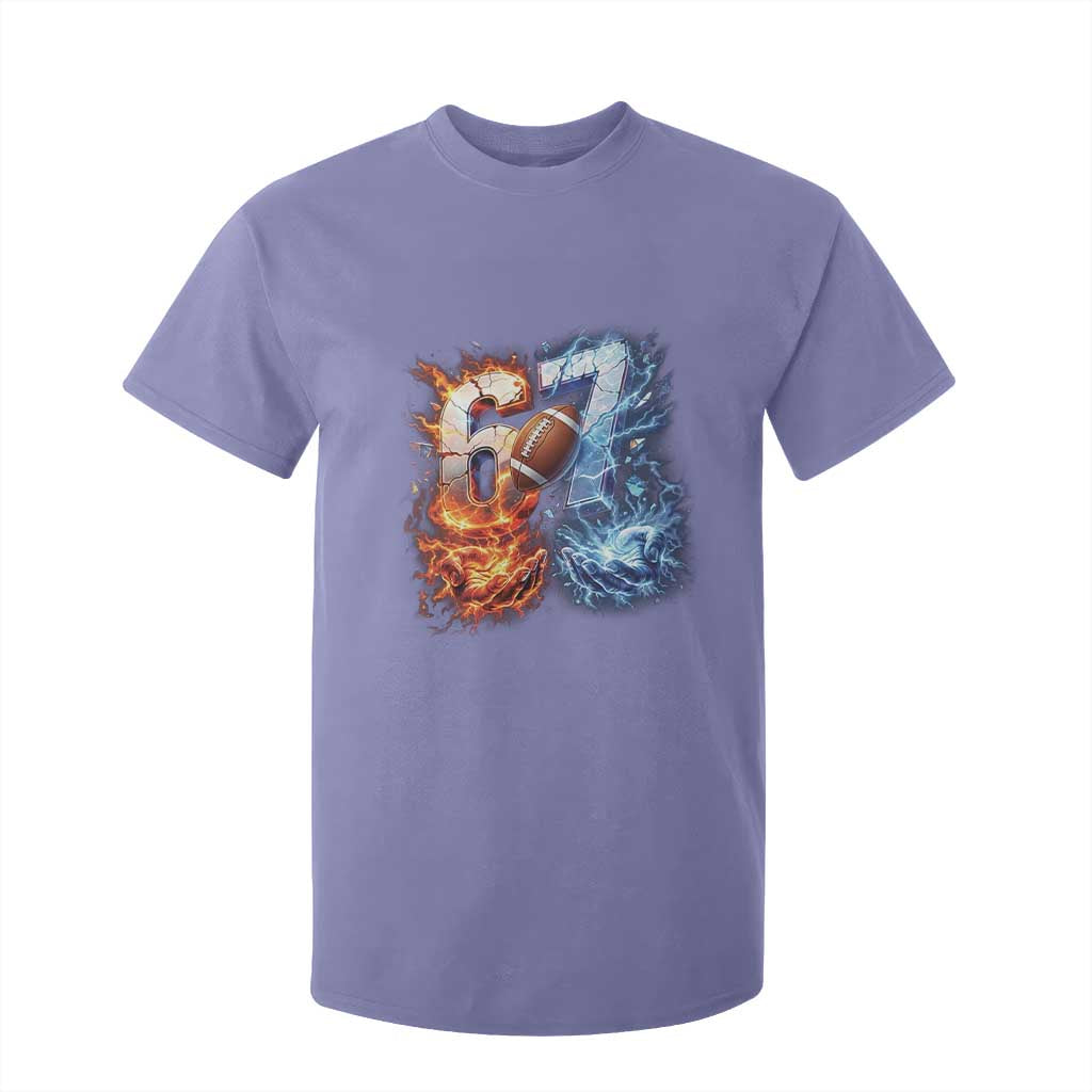 American Football Six Seven Meme T Shirt For Kid Funny Gen Alpha Slang Gift TS12 Violet Print Your Wear
