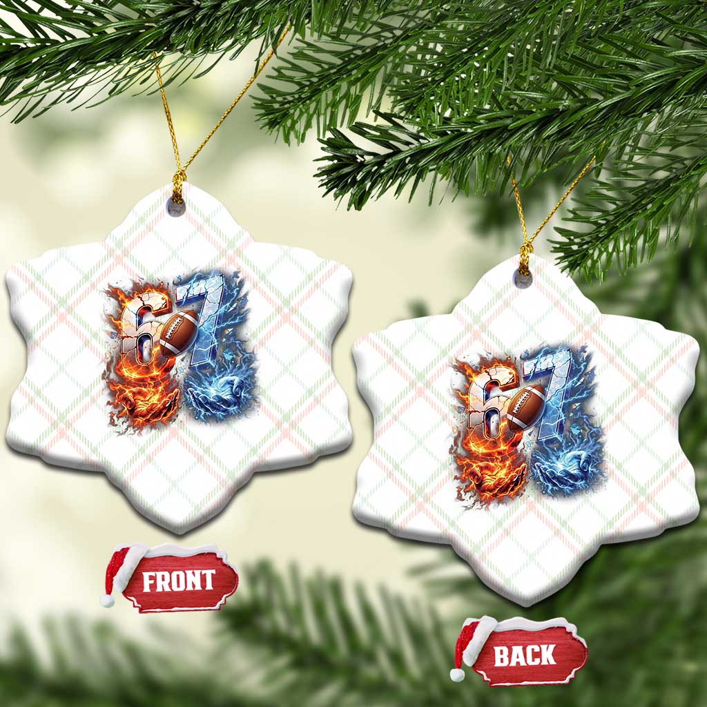 American Football Six Seven Meme Ceramic Ornament Funny Gen Alpha Slang Gift TS12 Print Your Wear