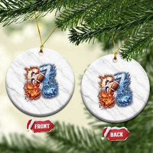 American Football Six Seven Meme Ceramic Ornament Funny Gen Alpha Slang Gift TS12 1pc White Marble Print Your Wear