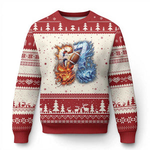 American Football Six Seven Meme Ugly Christmas Sweater Funny Gen Alpha Slang Gift TS12 Beige Red Print Your Wear