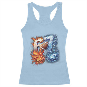 American Football Six Seven Meme Racerback Tank Top Funny Gen Alpha Slang Gift TS12 Light Blue Print Your Wear