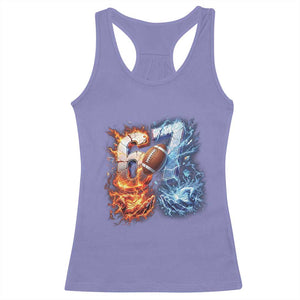 American Football Six Seven Meme Racerback Tank Top Funny Gen Alpha Slang Gift TS12 Violet Print Your Wear