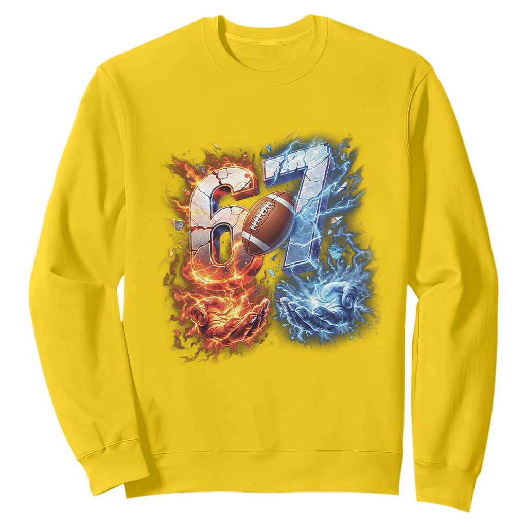 American Football Six Seven Meme Sweatshirt Funny Gen Alpha Slang Gift TS12 Daisy Print Your Wear