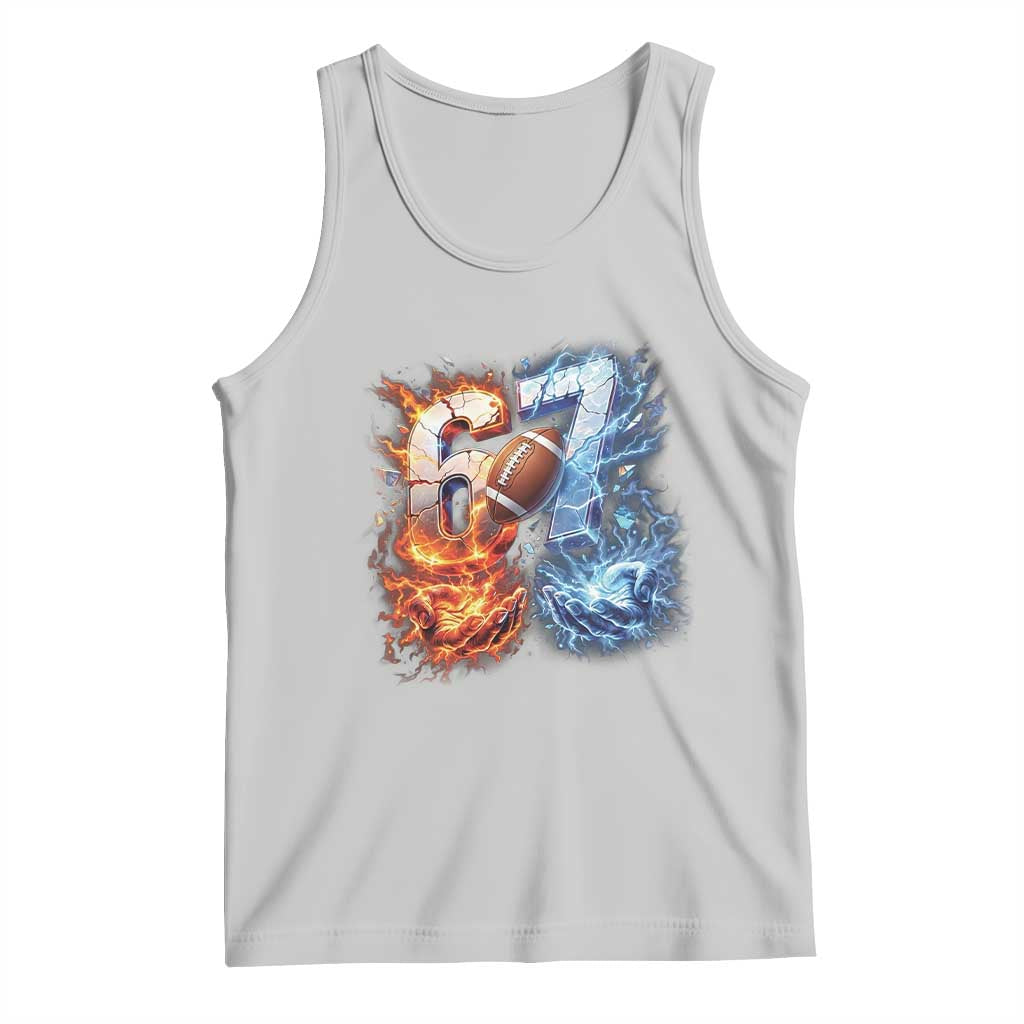 American Football Six Seven Meme Tank Top Funny Gen Alpha Slang Gift TS12 Ash Print Your Wear