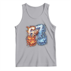 American Football Six Seven Meme Tank Top Funny Gen Alpha Slang Gift TS12 Athletic Heather Print Your Wear