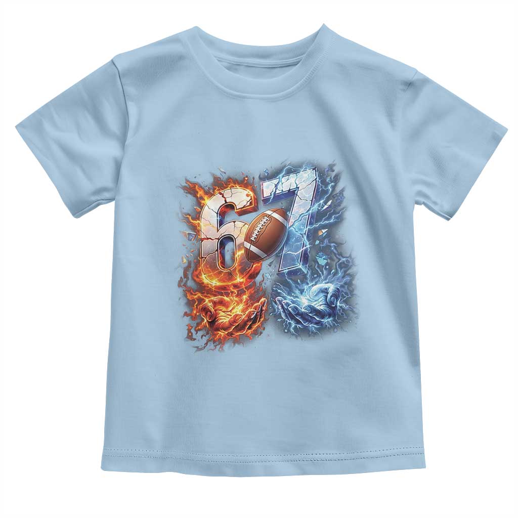 American Football Six Seven Meme Toddler T Shirt Funny Gen Alpha Slang Gift TS12 Light Blue Print Your Wear