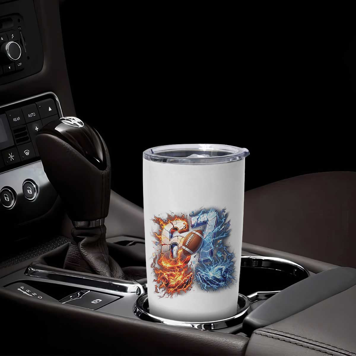 American Football Six Seven Meme Tumbler Cup Funny Gen Alpha Slang Gift TS12 Print Your Wear
