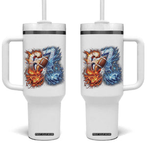 American Football Six Seven Meme Tumbler With Handle Funny Gen Alpha Slang Gift TS12 One Size: 40 oz White Print Your Wear