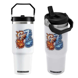 American Football Six Seven Meme Flip Straw Tumbler Funny Gen Alpha Slang Gift TS12 One Size: 30 oz White Print Your Wear