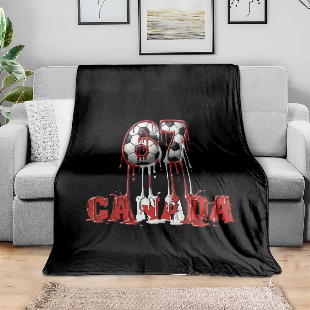 Funny Canada Soccer 67 Meme Throw Blanket Canadian Soccer Lovers TS12 Print Your Wear