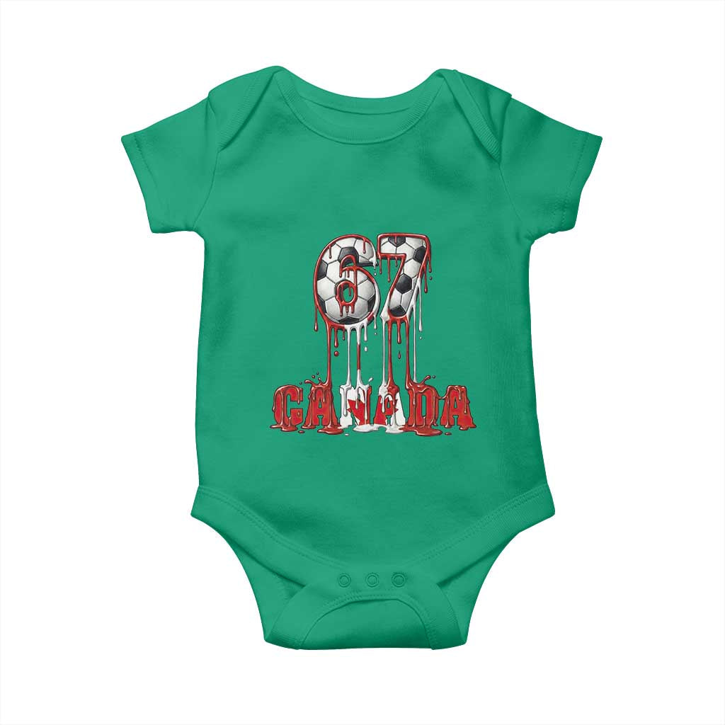 Funny Canada Soccer 67 Meme Baby Onesie Canadian Soccer Lovers TS12 Irish Green Print Your Wear