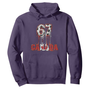 Funny Canada Soccer 67 Meme Hoodie Canadian Soccer Lovers TS12 Purple Print Your Wear