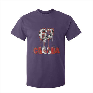 Funny Canada Soccer 67 Meme T Shirt For Kid Canadian Soccer Lovers TS12 Purple Print Your Wear