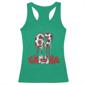 Funny Canada Soccer 67 Meme Racerback Tank Top Canadian Soccer Lovers TS12 Irish Green Print Your Wear