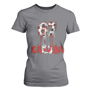 Funny Canada Soccer 67 Meme T Shirt For Women Canadian Soccer Lovers TS12 Charcoal Print Your Wear