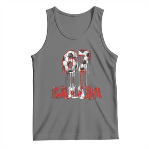 Funny Canada Soccer 67 Meme Tank Top Canadian Soccer Lovers TS12 Black Heather Print Your Wear