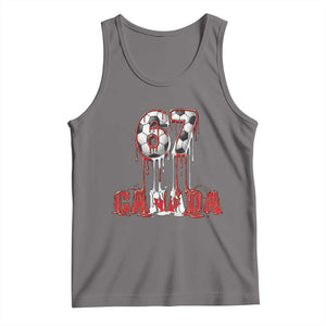 Funny Canada Soccer 67 Meme Tank Top Canadian Soccer Lovers TS12 Deep Heather Print Your Wear