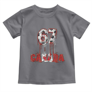 Funny Canada Soccer 67 Meme Toddler T Shirt Canadian Soccer Lovers TS12 Charcoal Print Your Wear