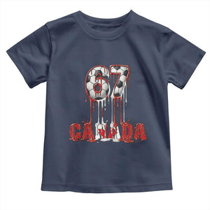 Funny Canada Soccer 67 Meme Toddler T Shirt Canadian Soccer Lovers TS12 Navy Print Your Wear