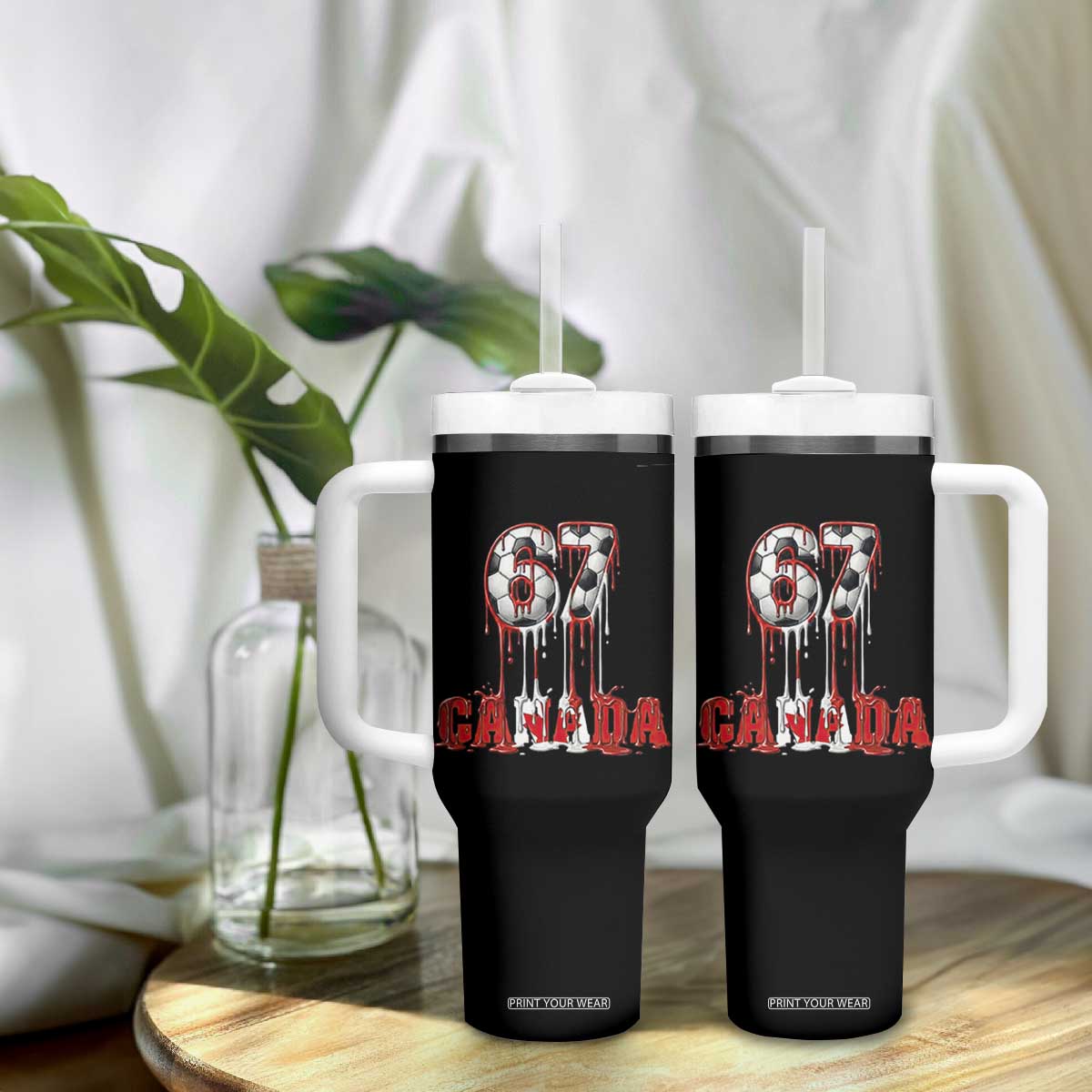Funny Canada Soccer 67 Meme Tumbler With Handle Canadian Soccer Lovers TS12 Print Your Wear