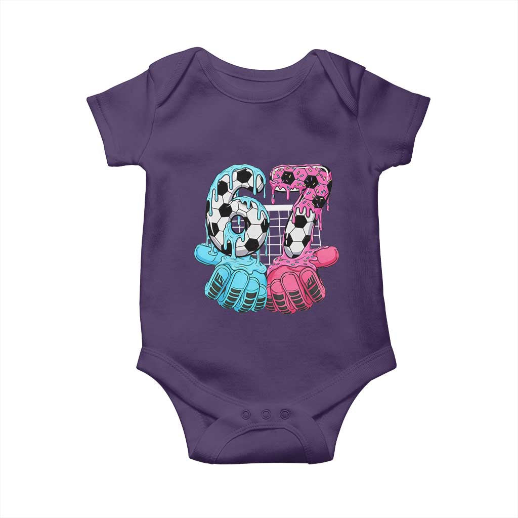 Drip Soccer Six Seven Meme Baby Onesie Funny Gen Alpha Slang TS12 Purple Print Your Wear