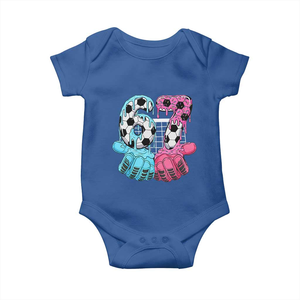 Drip Soccer Six Seven Meme Baby Onesie Funny Gen Alpha Slang TS12 Royal Blue Print Your Wear