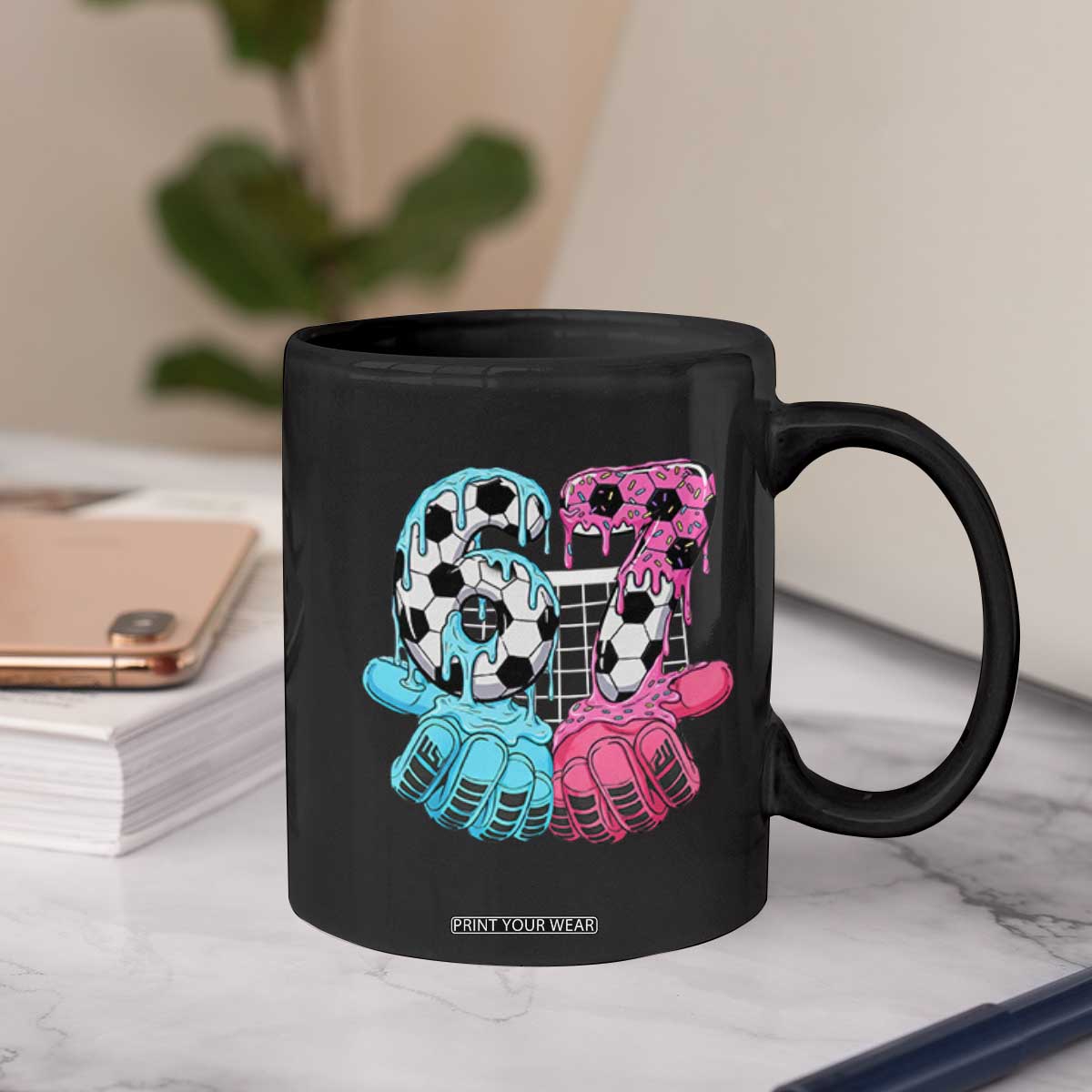 Drip Soccer Six Seven Meme Coffee Mug Funny Gen Alpha Slang TS12 Print Your Wear