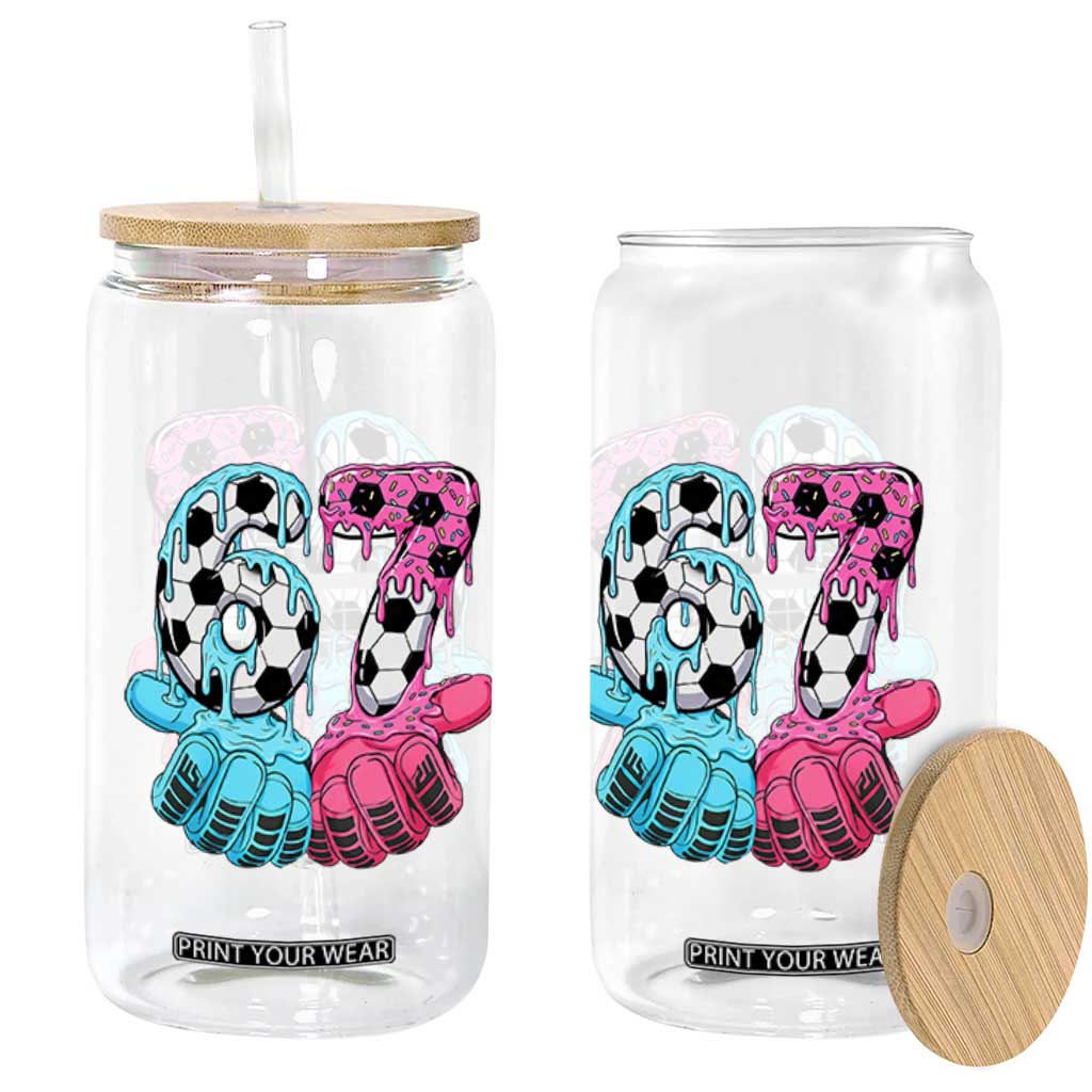 Drip Soccer Six Seven Meme Glass Can Funny Gen Alpha Slang TS12 Print Your Wear