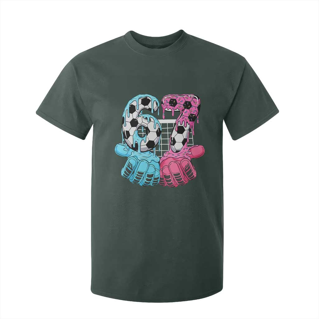 Drip Soccer Six Seven Meme T Shirt For Kid Funny Gen Alpha Slang TS12 Dark Forest Green Print Your Wear