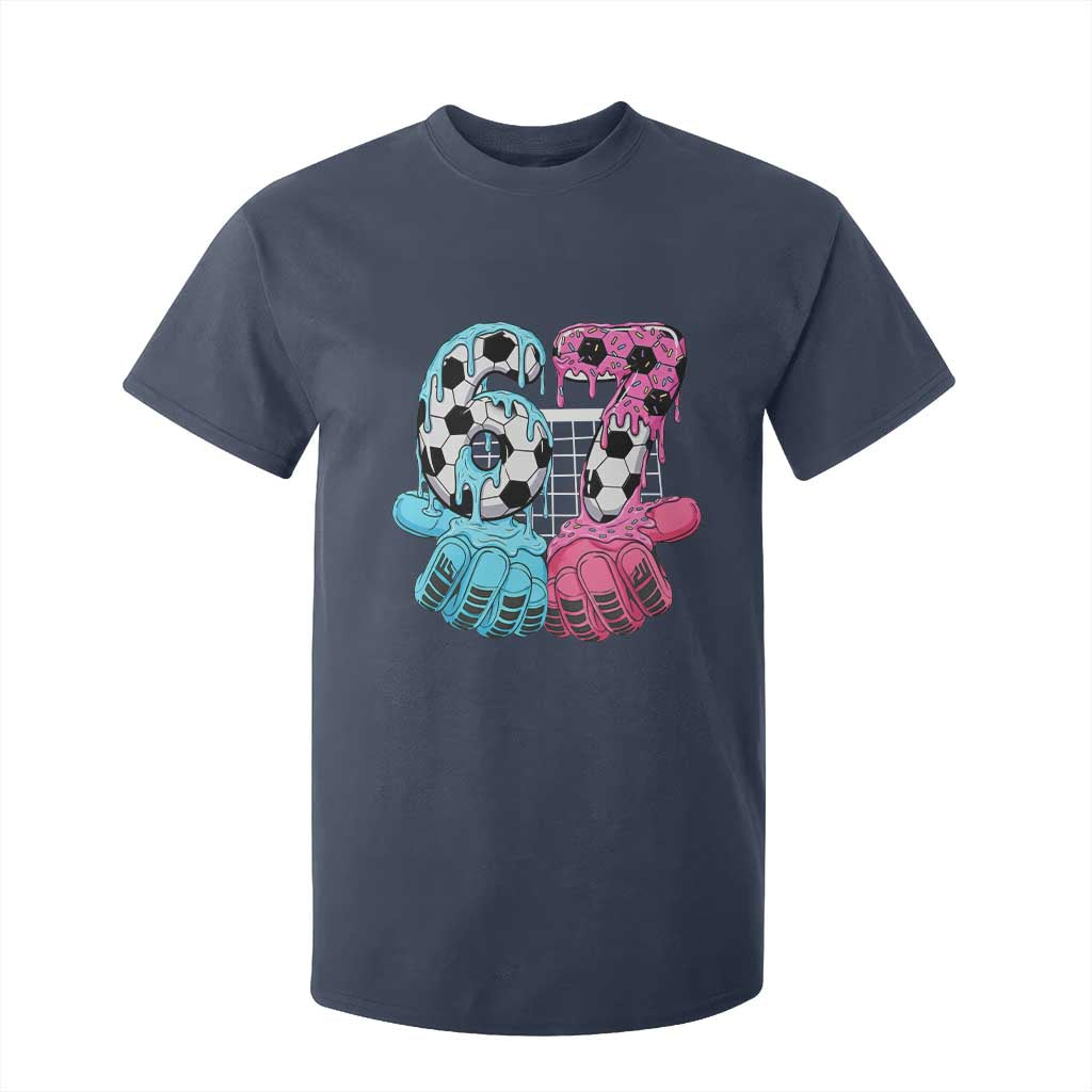 Drip Soccer Six Seven Meme T Shirt For Kid Funny Gen Alpha Slang TS12 Navy Print Your Wear