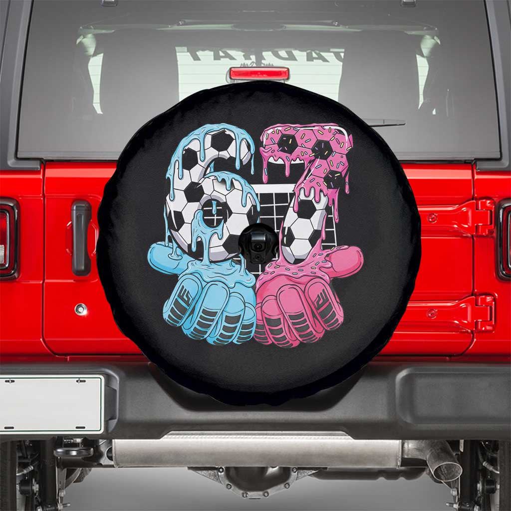 Drip Soccer Six Seven Meme Spare Tire Cover Funny Gen Alpha Slang TS12 Black Print Your Wear