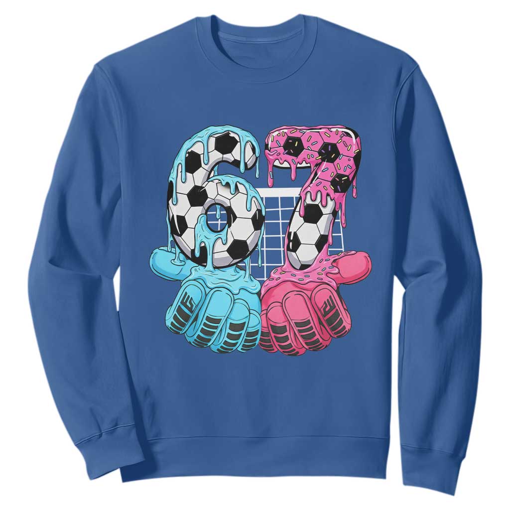 Drip Soccer Six Seven Meme Sweatshirt Funny Gen Alpha Slang TS12 Royal Blue Print Your Wear