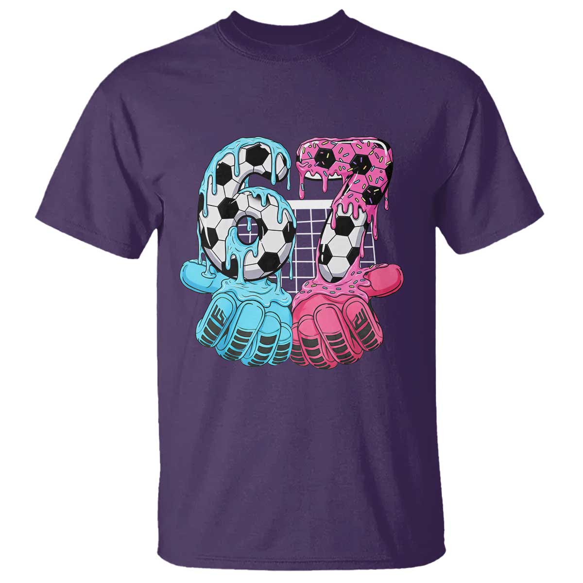 Drip Soccer Six Seven Meme T Shirt Funny Gen Alpha Slang TS12 Purple Print Your Wear