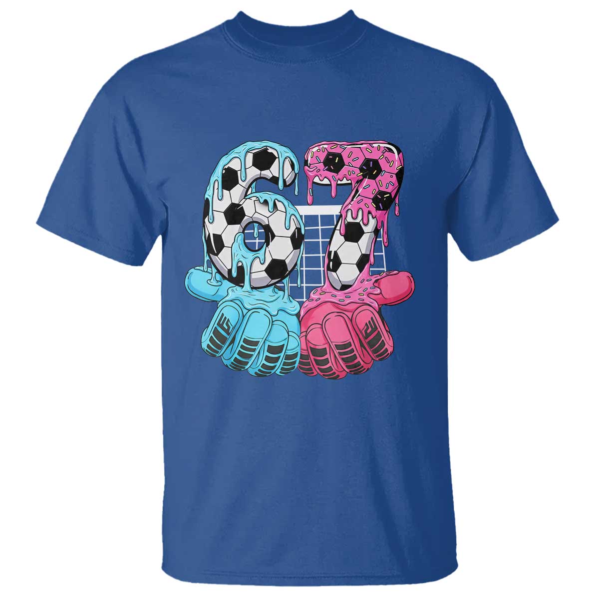 Drip Soccer Six Seven Meme T Shirt Funny Gen Alpha Slang TS12 Royal Blue Print Your Wear