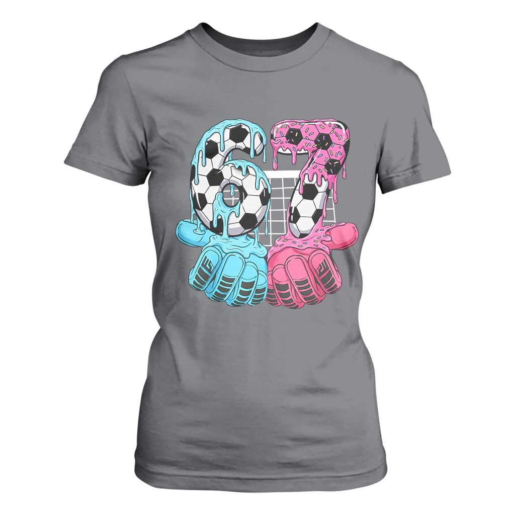 Drip Soccer Six Seven Meme T Shirt For Women Funny Gen Alpha Slang TS12 Charcoal Print Your Wear