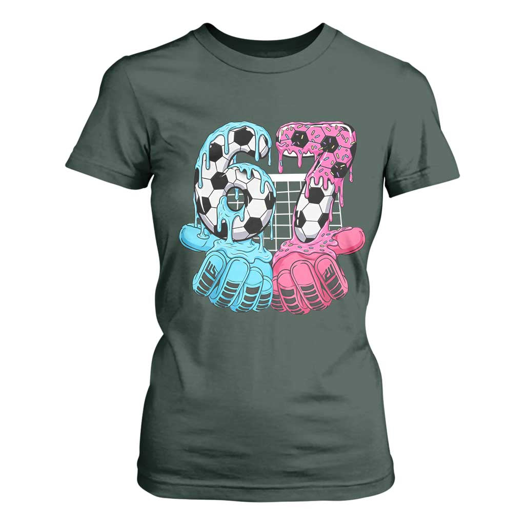 Drip Soccer Six Seven Meme T Shirt For Women Funny Gen Alpha Slang TS12 Dark Forest Green Print Your Wear