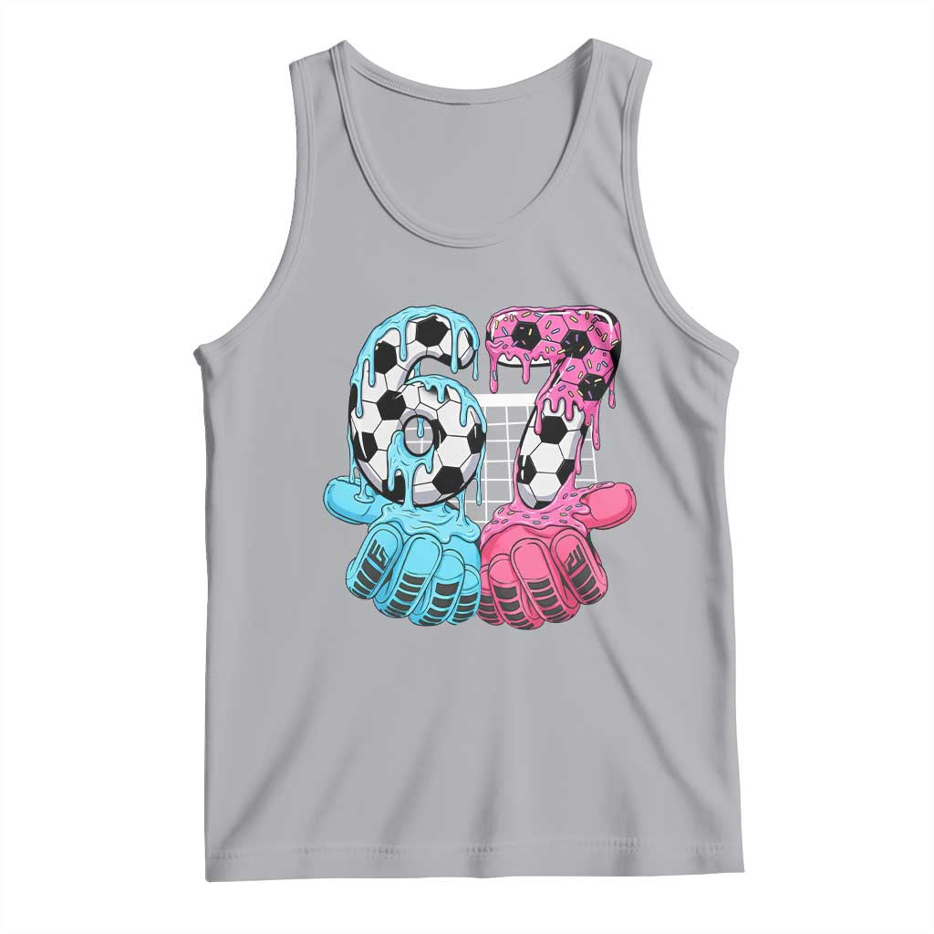 Drip Soccer Six Seven Meme Tank Top Funny Gen Alpha Slang TS12 Athletic Heather Print Your Wear