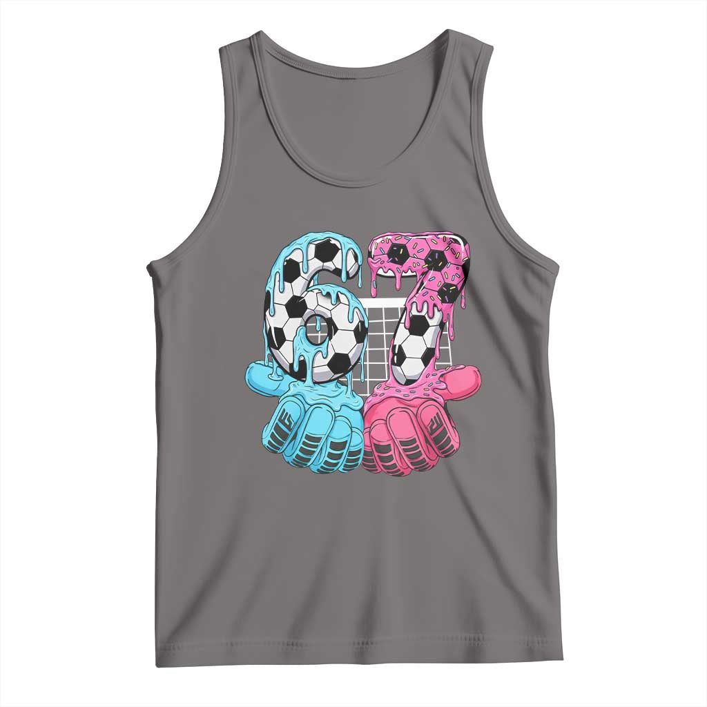 Drip Soccer Six Seven Meme Tank Top Funny Gen Alpha Slang TS12 Deep Heather Print Your Wear