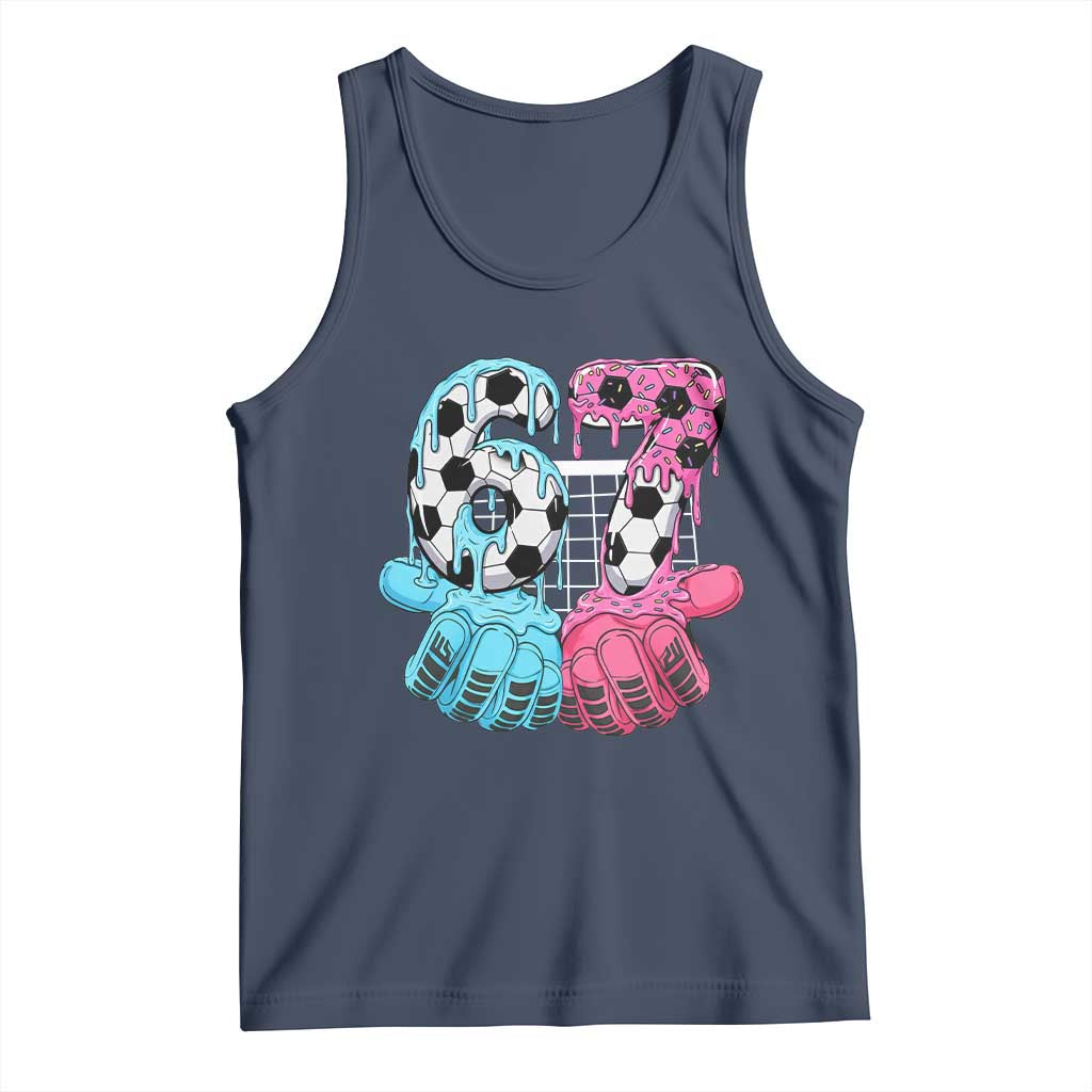 Drip Soccer Six Seven Meme Tank Top Funny Gen Alpha Slang TS12 Navy Print Your Wear