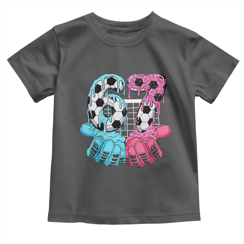 Drip Soccer Six Seven Meme Toddler T Shirt Funny Gen Alpha Slang TS12 Dark Heather Print Your Wear
