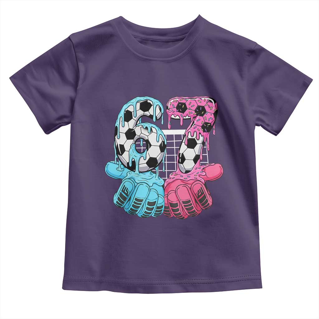 Drip Soccer Six Seven Meme Toddler T Shirt Funny Gen Alpha Slang TS12 Purple Print Your Wear