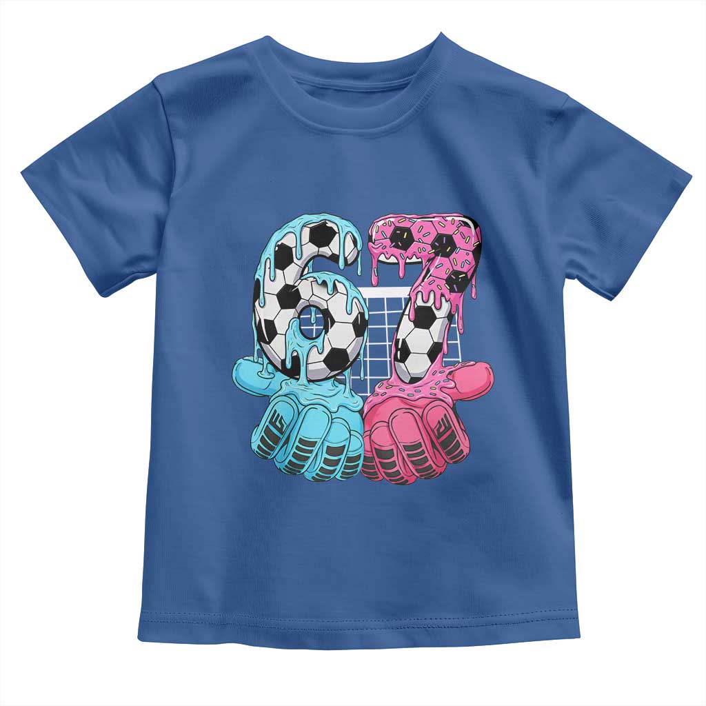 Drip Soccer Six Seven Meme Toddler T Shirt Funny Gen Alpha Slang TS12 Royal Blue Print Your Wear