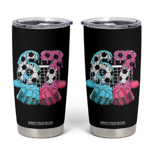 Drip Soccer Six Seven Meme Tumbler Cup Funny Gen Alpha Slang TS12 Black Print Your Wear