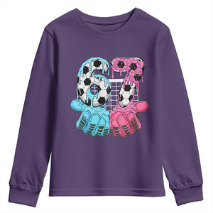 Drip Soccer Six Seven Meme Youth Sweatshirt Funny Gen Alpha Slang TS12 Purple Print Your Wear
